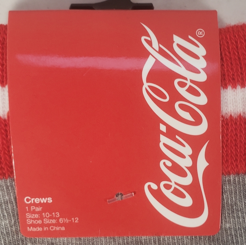 NWT Men's Coca-Cola Crew Socks - Picture 2 of 4